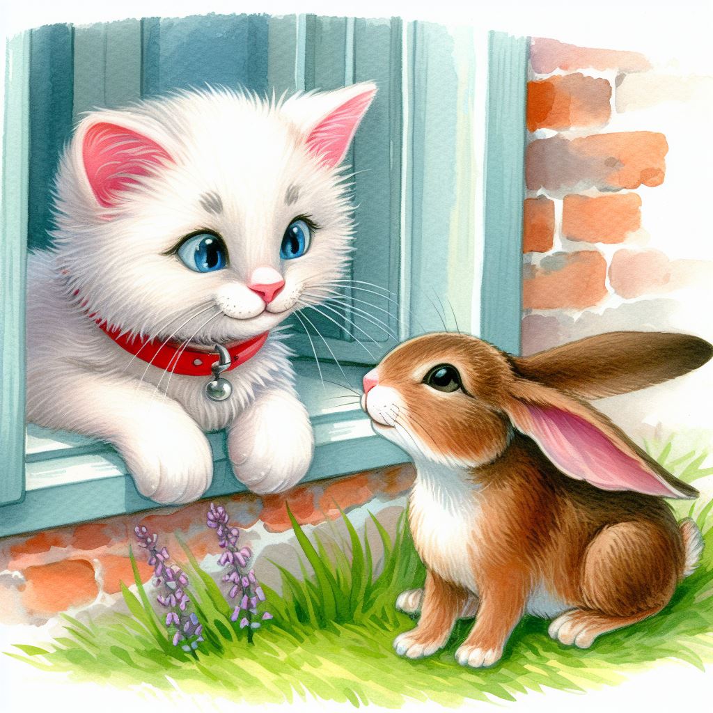 猫とウサギの物語は、仲良しの猫とウサギが色々な冒険をする楽しい絵本